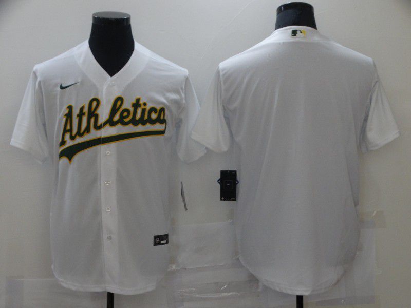 Men Oakland Athletics Blank White Game 2021 Nike MLB Jersey